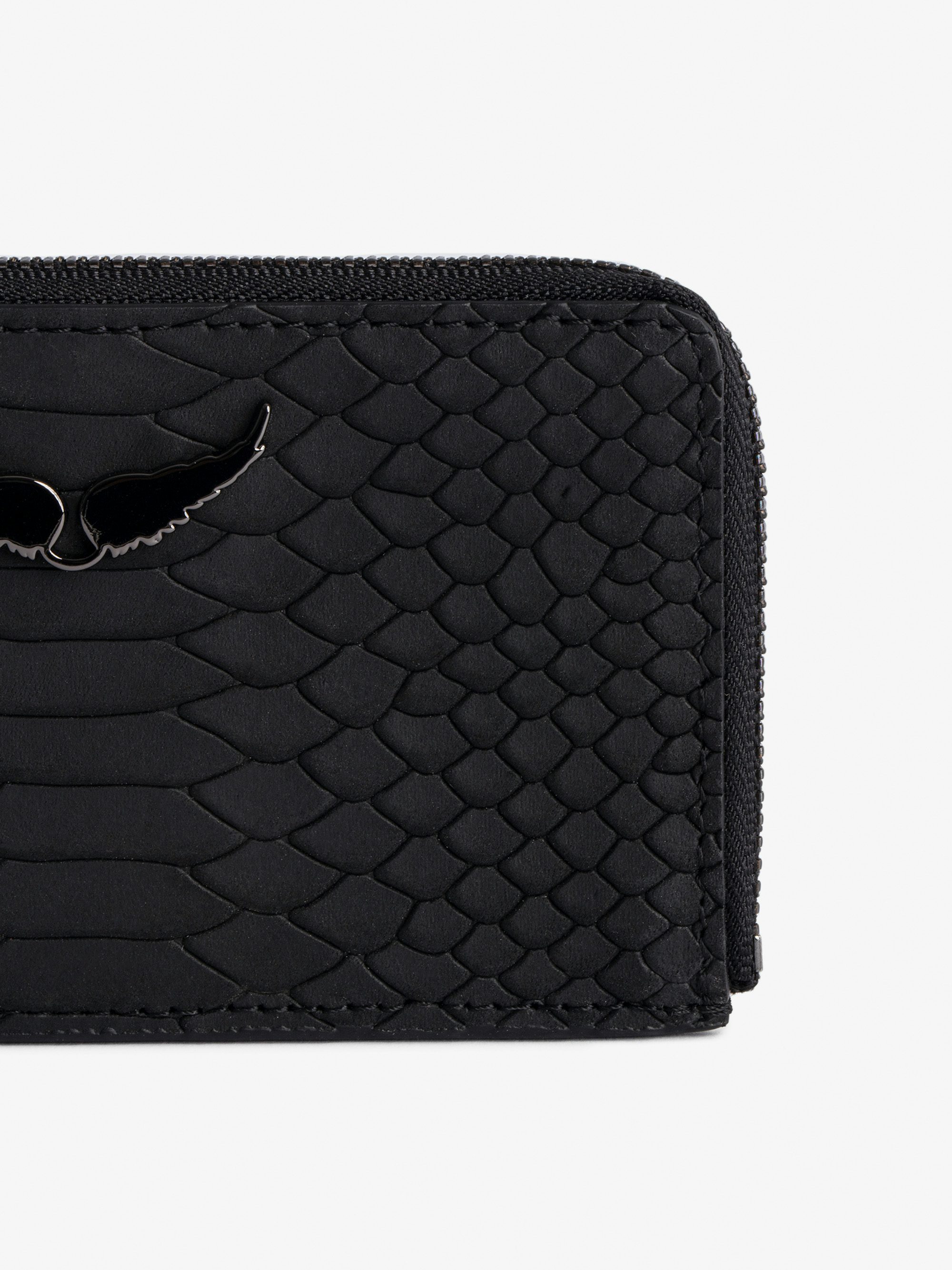 ZV Card Soft Savage Card Holder - Python-effect leather card holder.